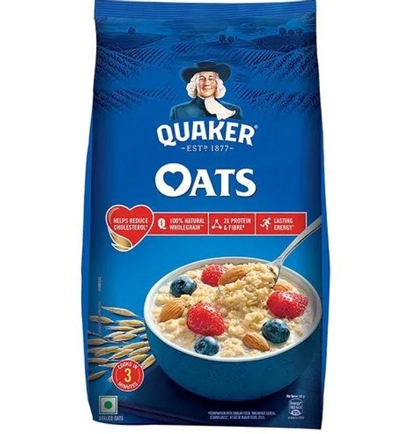Quaker Oats - Natural Wholegrain, Nutritious Breakfast Cereals, Dalia Porridge, Easy To Cook, 1.5 kg Pouch - 1.5 G