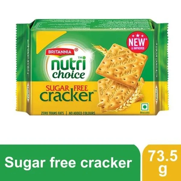 Britannia NutriChoice Sugar Free Cream Cracker, 6x67 g Multi Pack - 67 g