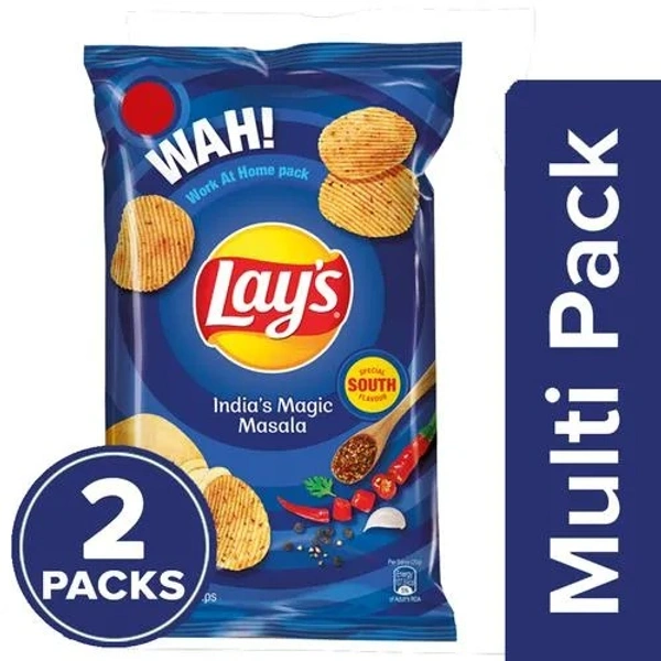 Lays Potato Chips - Indias Magic Masala, 2 x 90 g Multipack - 90 g
