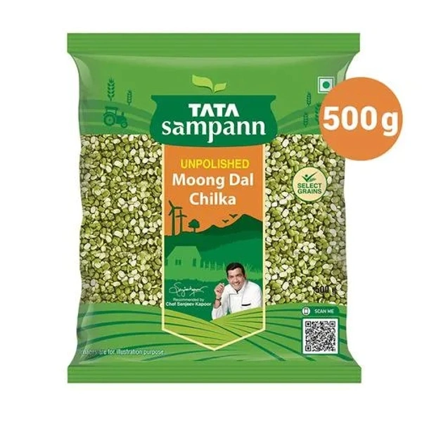 Tata Sampann Unpolished Moong Dal Chilka, 500 g Pouch - 500 g