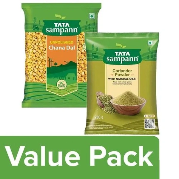 bb Combo Tata Sampann Unpolished Chana Dal 1 Kg + 200g Coriander Powder, Combo 2 Item - 200 g