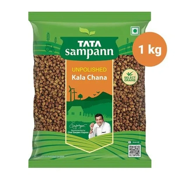 Tata Sampann Unpolished Kala Chana, 1 kg Pouch - 1 kg