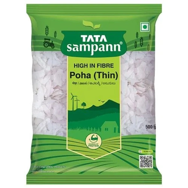 Tata Sampann White Poha - Thin, 500 g - 500 g