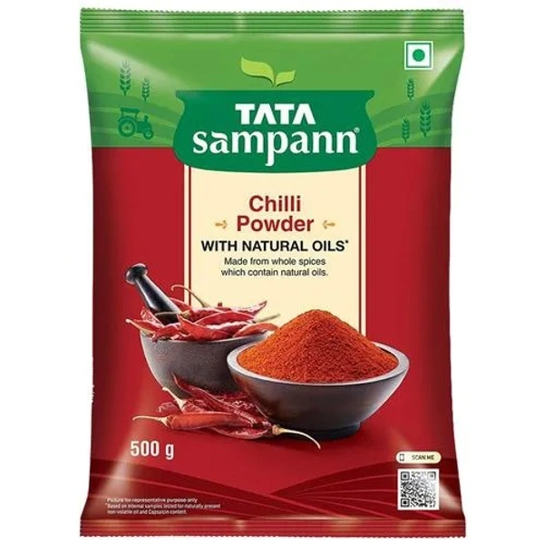 Tata Sampann Chilli Powder/Menasina Pudi, 500 g - 500 g