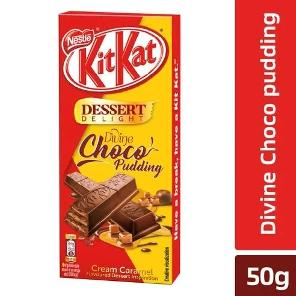 Nestle Kitkat Dessert Delight Coated Wafer - Divine Choco-Pudding, Cream Caramel, 50 g - 50 g