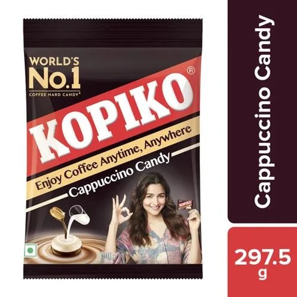 KOPIKO Cappuccino Coffee Candy - Worlds No 1 Coffee Candy, Party Pack, 297.5 g (85 pcs x 3.5 g each) - 3.5 g
