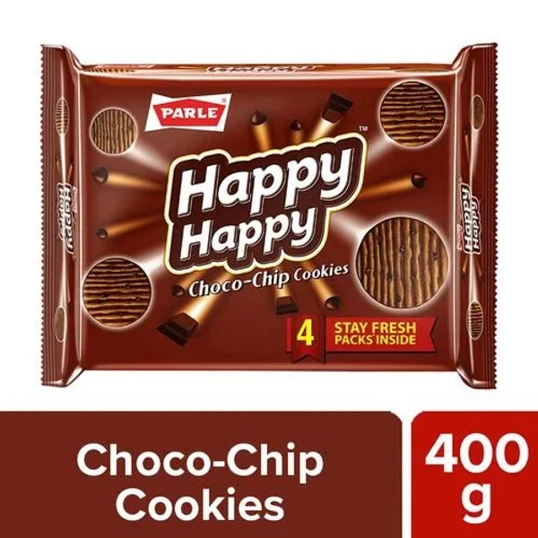 Parle Happy Happy Choco-Chip Cookies - Delicious & Crispy, 400 g - 400 g