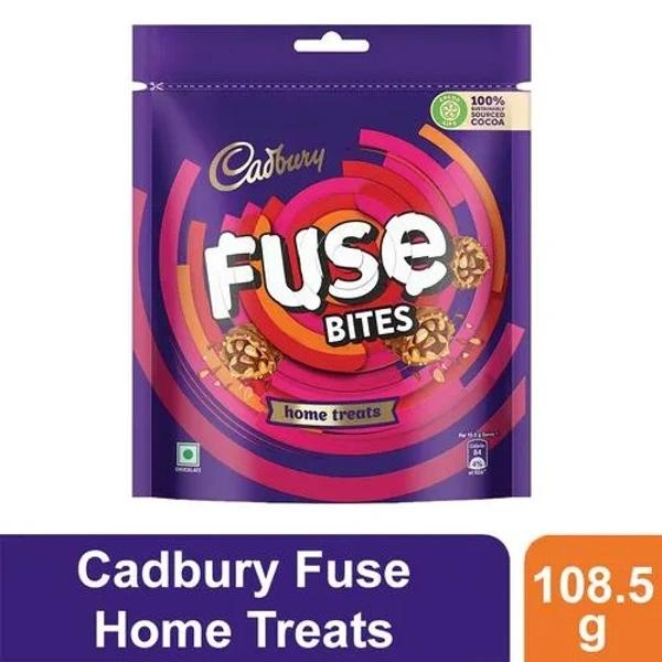 Cadbury Fuse Peanut & Caramel Filled Chocolate Home Treats, 108.5 g - 108.5 g