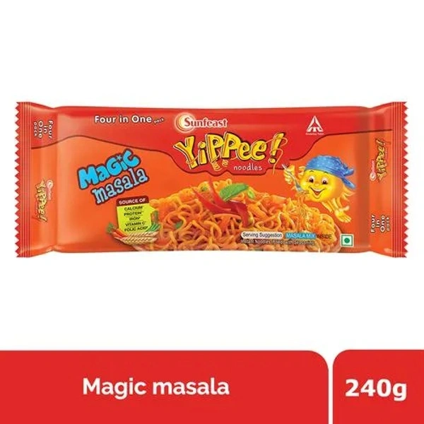 Sunfeast YiPPee! Magic Masala Instant Noodles, 240 g Pouch - 240 g