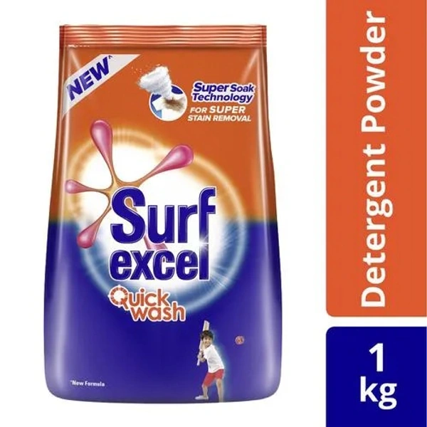 Surf Excel Quick Wash Detergent Powder, 1 kg - 1kg