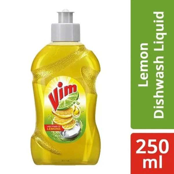 Vim Dishwash Liquid Gel - Lemon, 250 ml Bottle - 250 ml