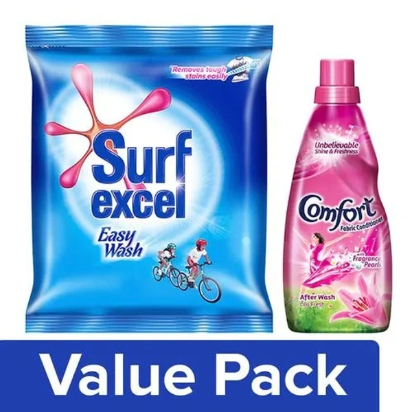 bb Combo Surf Excel Detergent Powder 4 kg + Comfort Lily Fresh Fabric Conditioner 860 ml, Combo 2 Items - 4 kg