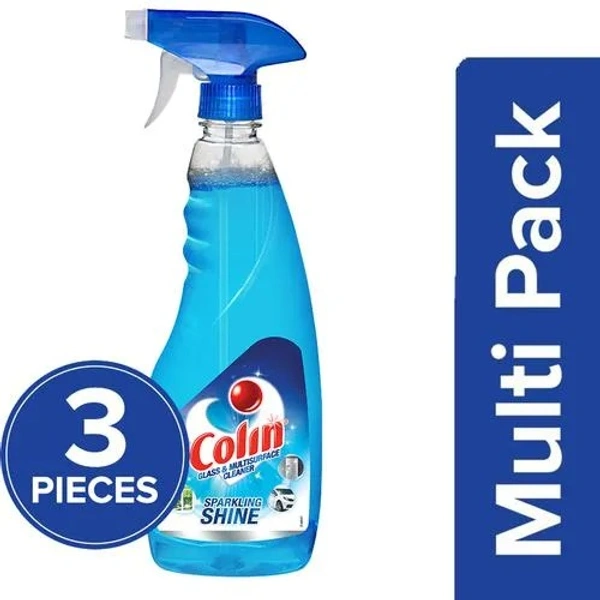 Colin Glass & Surface Cleaner Liquid Spray, Regular, 500 ml each (Pack of 3) - 500 ml