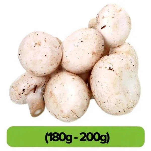  Mushrooms - Button, 1 pack (Approx .180g - 200 g) - 180 g -200 g