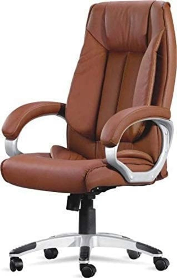 High Back Brown Office Chairs for Work from Home Ergonomic for Study Chair & Office Chair Gaming Chairs Revolving Rolling Chair for Office Work at Home