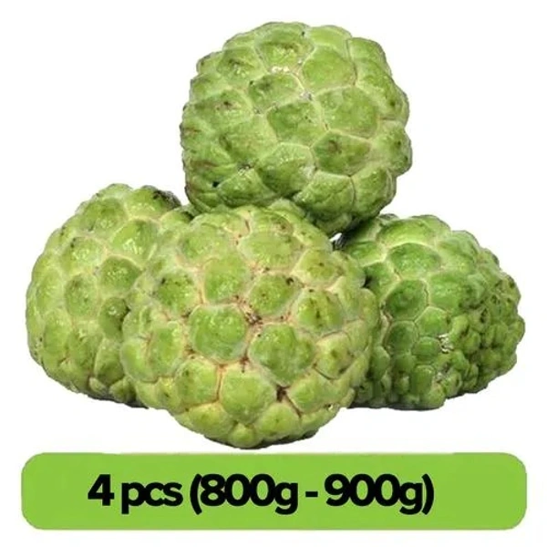 Custard Apple 4 pcs (Approx 750 g - 1000 g) - 750 g - 1000 g