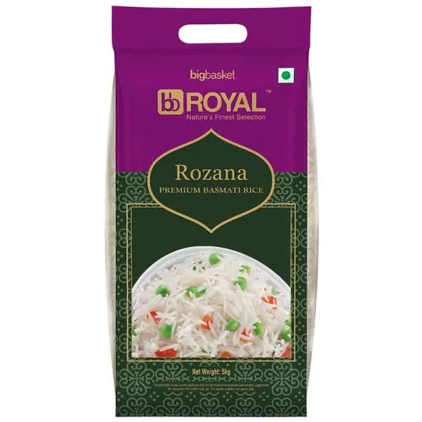 BB Royal Basmati Rice/Basmati Tandul - Rozana Premium, 5 kg Pouch - 5 kg