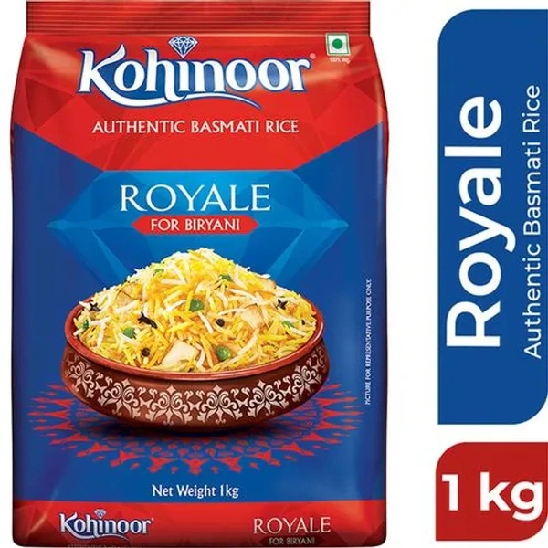 Kohinoor Basmati Rice/Basmati Tandul - Royale, Authentic Biryani, 1 kg - 1 kg