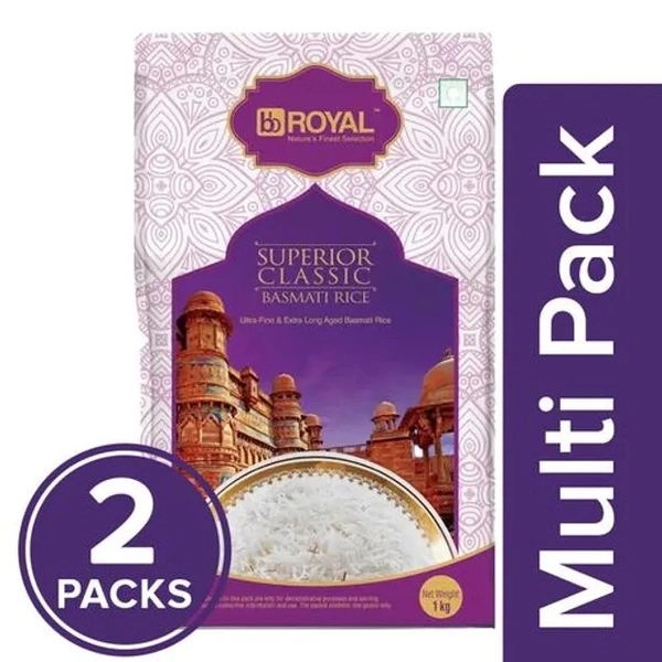 BB Royal Superior Classic Basmati Rice, 2x1 kg Multipack - 2x1 kg