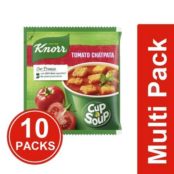 Knorr Instant Tomato Chatpata Cup-A-Soup, 10x14 g Multipack - 10x14 g