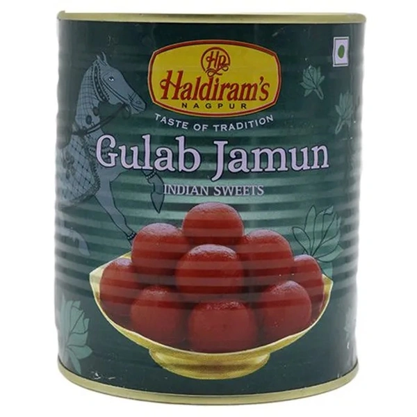 Haldirams Gulab Jamun - Dipped In Sweetened Sugary Syrup, Classic Taste, 1 kg Tin - 1 kg
