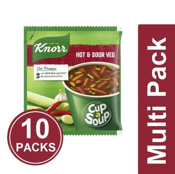 Knorr Cup-A-Soup - Hot & Sour Veg, 10x11 g Multipack - 10x11 g