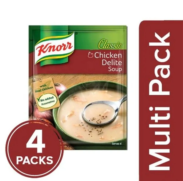 Knorr Classic Chicken Delite Soup, 4x44 g Multipack - 4x44 g