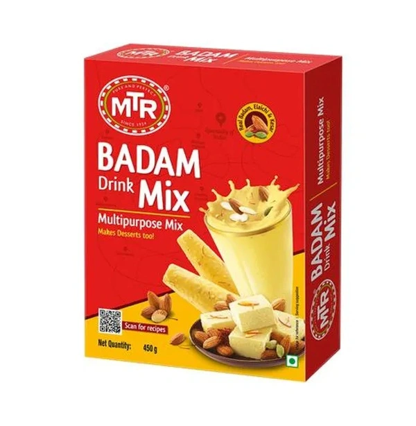 MTR Badam Drink Mix - Real Badam, Elaichi & Kesar, 450 g - 450 g