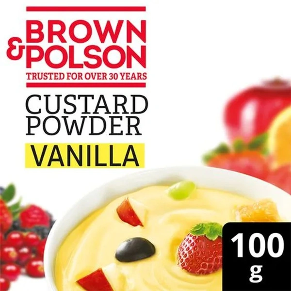 Brown & Polson Custard Powder - Vanilla flavour, 100 g Carton - 100 g