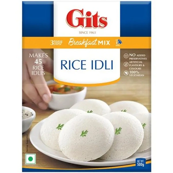 Gits Rice Idli Breakfast Mix, 500 g Carton - 500 g