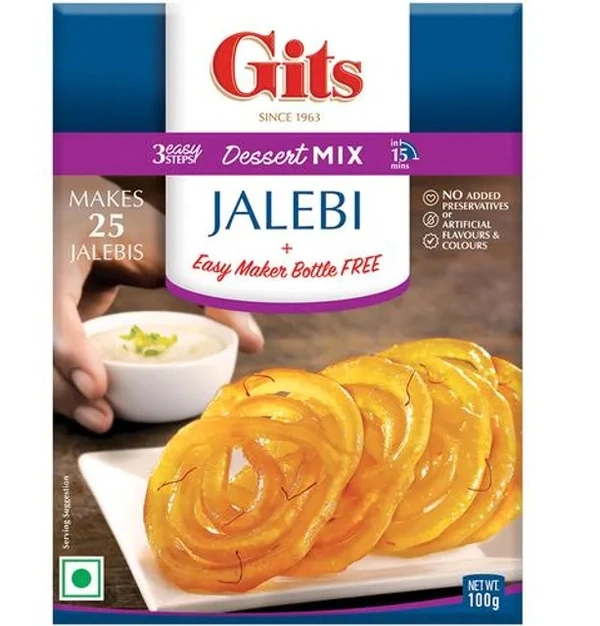 Gits Dessert Mix - Jalebi With Maker, 100 g Carton - 100 g