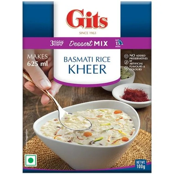 Gits Dessert Mix - Basmati Rice Kheer, 100 g Carton - 100 g
