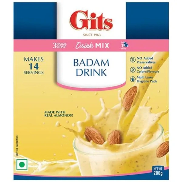 Gits Ready Badam Drink Mix, 200 g - 200 g