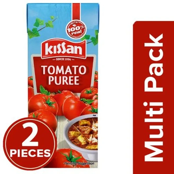 Kissan Tomato Puree, 2x200 g (Multipack) - 2x200 g