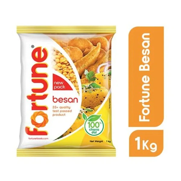 Fortune Chana Besan - Made from 100% Chana Dal, 100% Taste, 1 kg Pouch - 1 kg