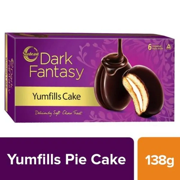 Sunfeast Dark Fantasy Yumfills Pie Cake, 138 g - 138 g