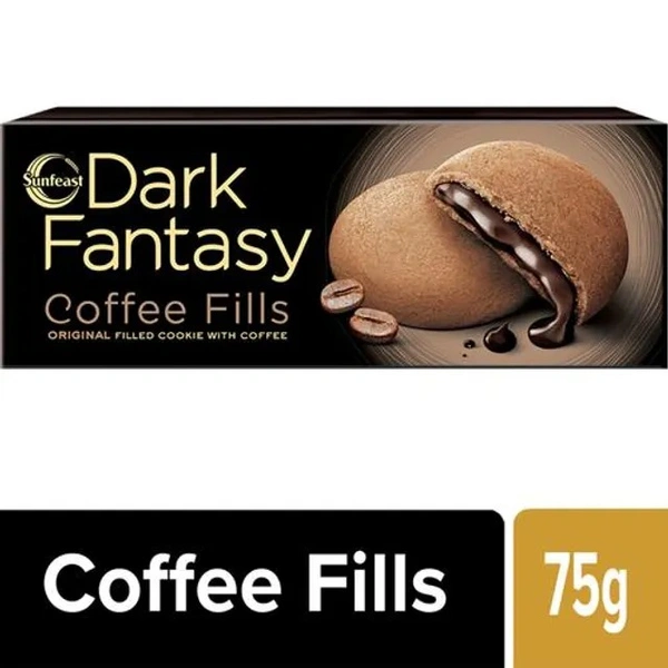 Sunfeast Dark Fantasy - Coffee Fills, Original Filled Cookies With Coffee, 75 g - 75 g