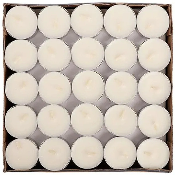 DP Decorative T Light Candle Wax 3 To 4 Hrs Burning, White BB1253WHT, (Pack Of 50) - 50 pcs