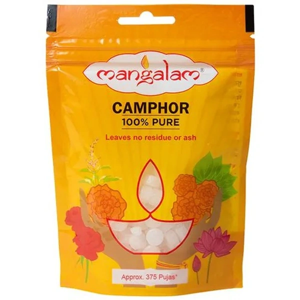 Mangalam Camphor - Small, Round, 250 g Pouch - 250 g