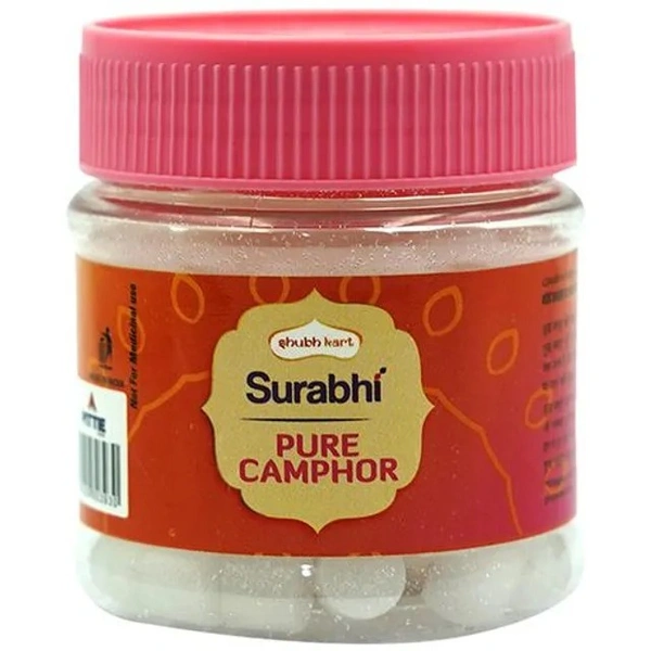 Shubhkart Surabhi - Pure Camphor, 50 g Jar - 50 g