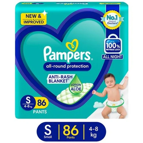 Pampers Diaper Pants - Small, 86 pcs