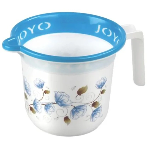 JOYO Better Home Printed Plastic Bathroom Mug - Blue, Highly Durable & Long-Lasting, 1.5 L
