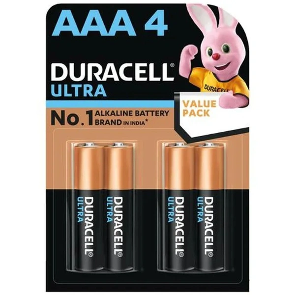Duracell Ultra Alkaline AAA Batteries, 4 pcs