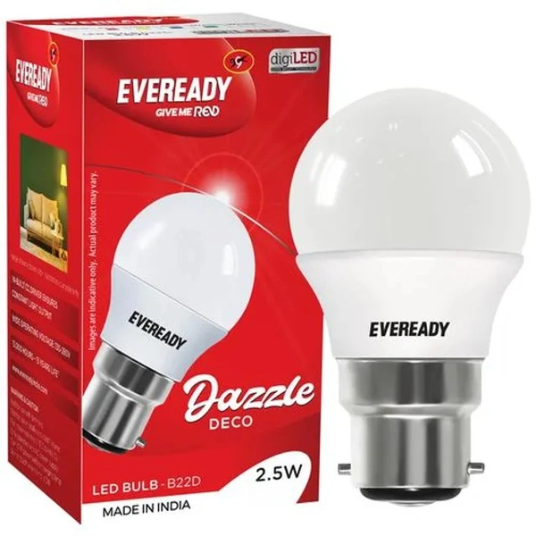 Eveready LED Bulb - 2.5 Watt, Cool Day Light, Base B22, 1 pc