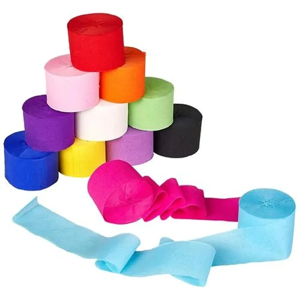 Creative Space Paper Ribbons - For Wall Decoration, Birthday, Christmas & New Year Parties, Multicolour, 5 pcs