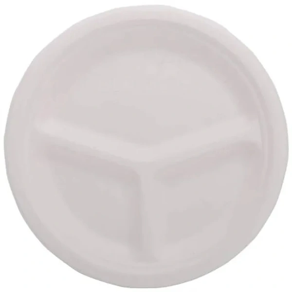 Ecoware Disposable 10 By 3 Compartment Plate, 10 pcs