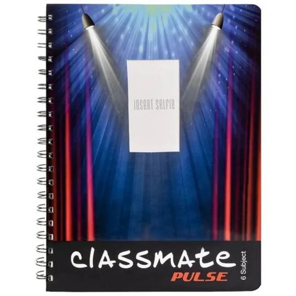 Classmate Notebook - Ruled, Single Line, 203 mm x 267 mm, Spiral Binding, 300 Pages, 1 pc