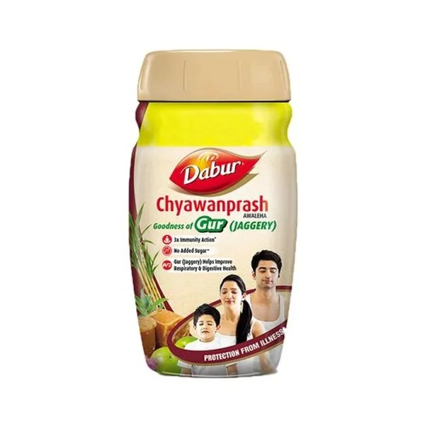 Dabur Chyawanprash (Gur/Jaggery) 3X Immunity Action, 900 g