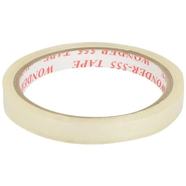 Tape - 0.5"x30 m, Transparent, Strong Adhesive For Art & Craft Projects, 1 pc