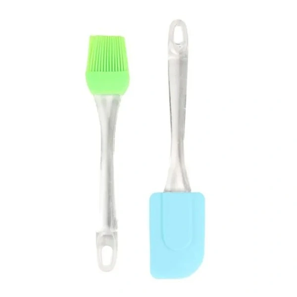 Orange Kitchen Silicone Hangeable Spatula - Assorted Colour, BB 1092, 2 pcs